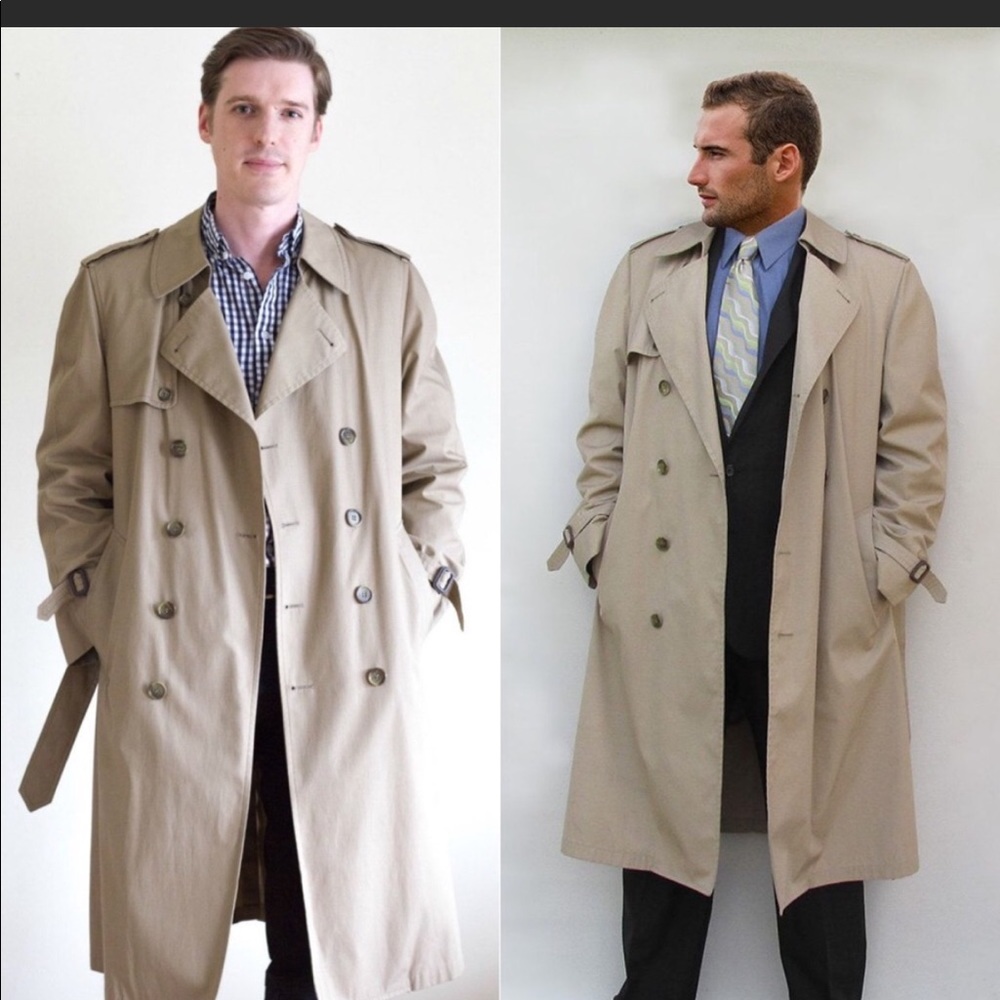 London fog trench coat men size 40